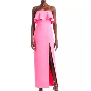 Aidan by Aidan Mattox Strapless Popover Gown